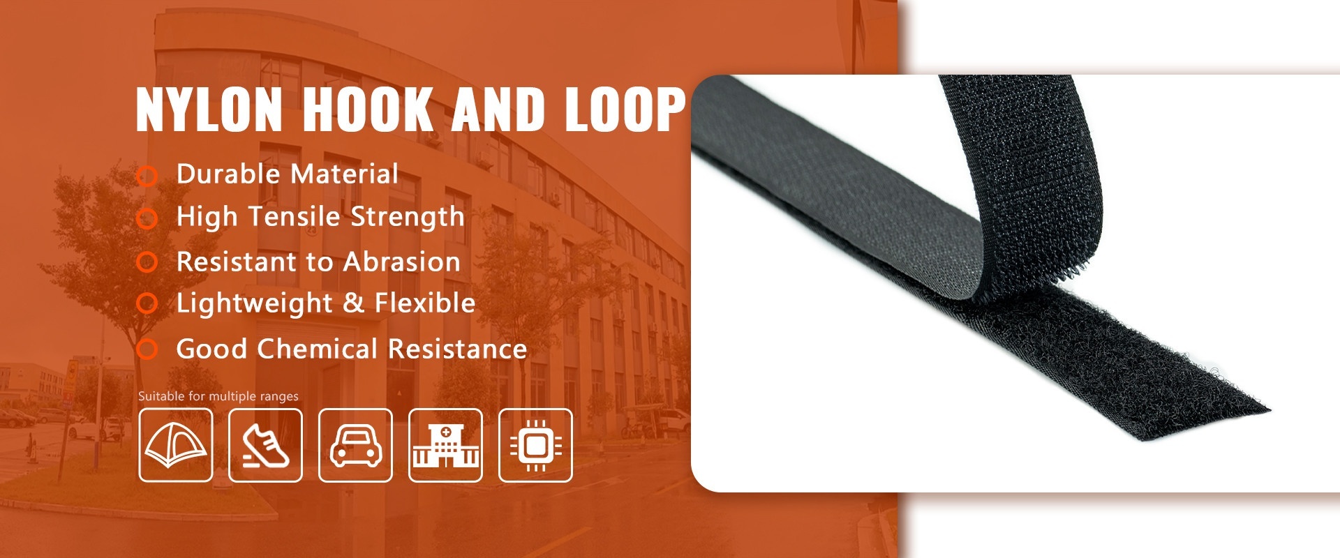 kwaliteit Hook and loop kleefband fabriek